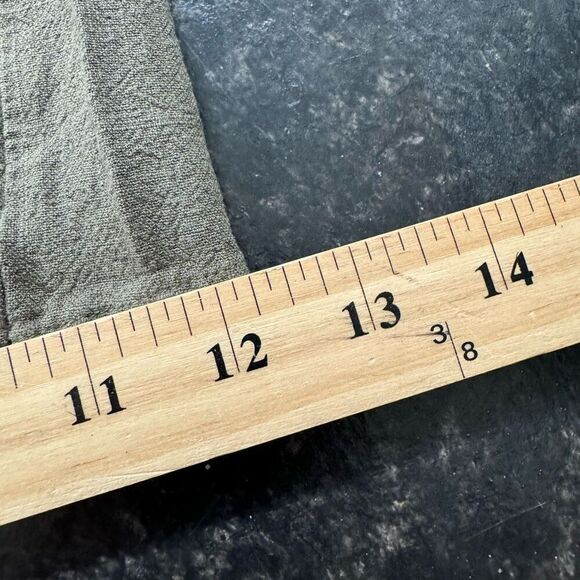 Anrabess Women’s Green High Rise Wide Leg Linen Blend Pants Size Large - Picture 11 of 12